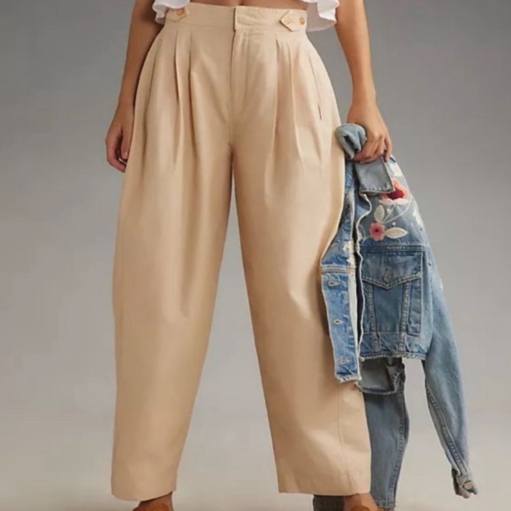NWT: Maeve By anthropology Utility Barrel Trousers